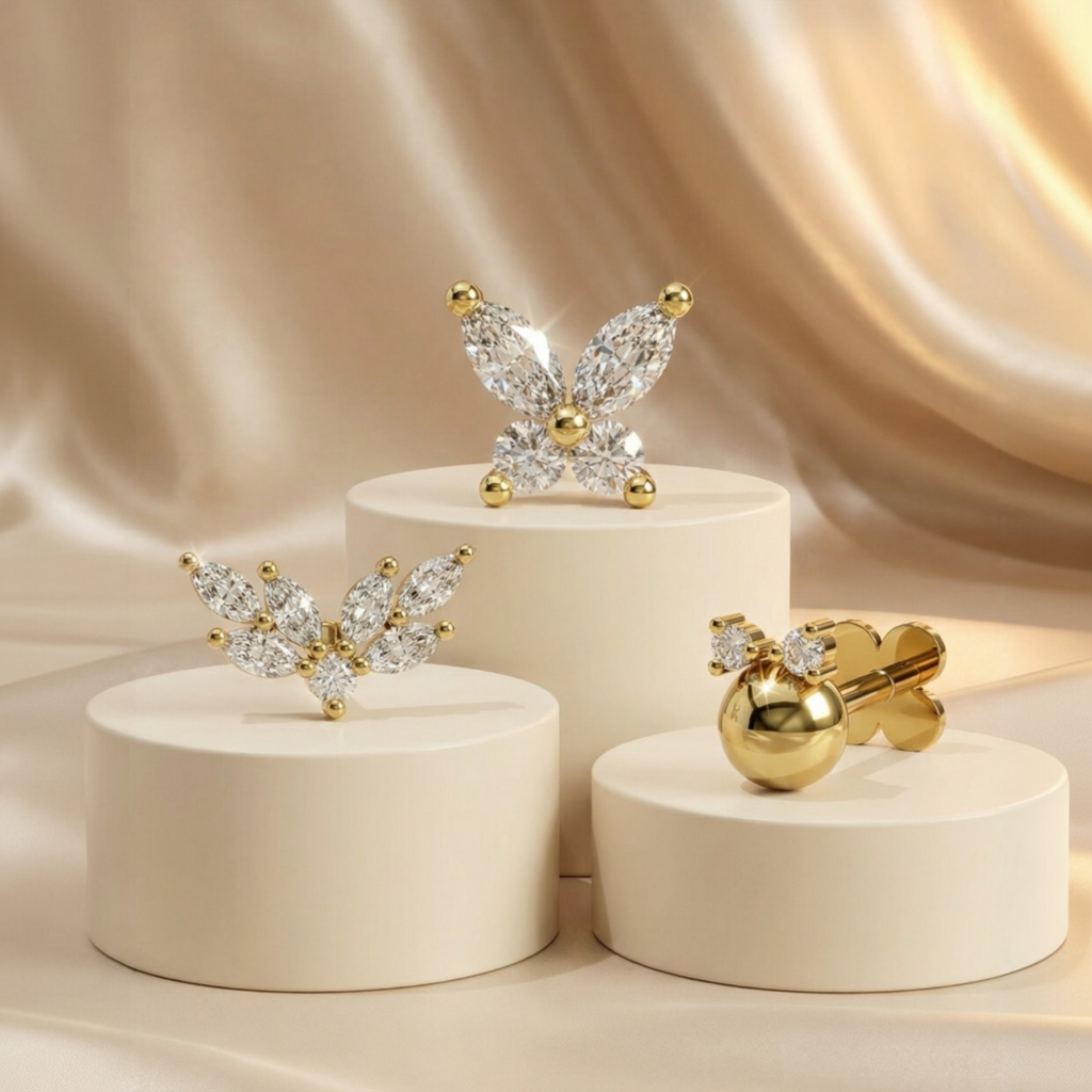 18K Gold & Zirconium